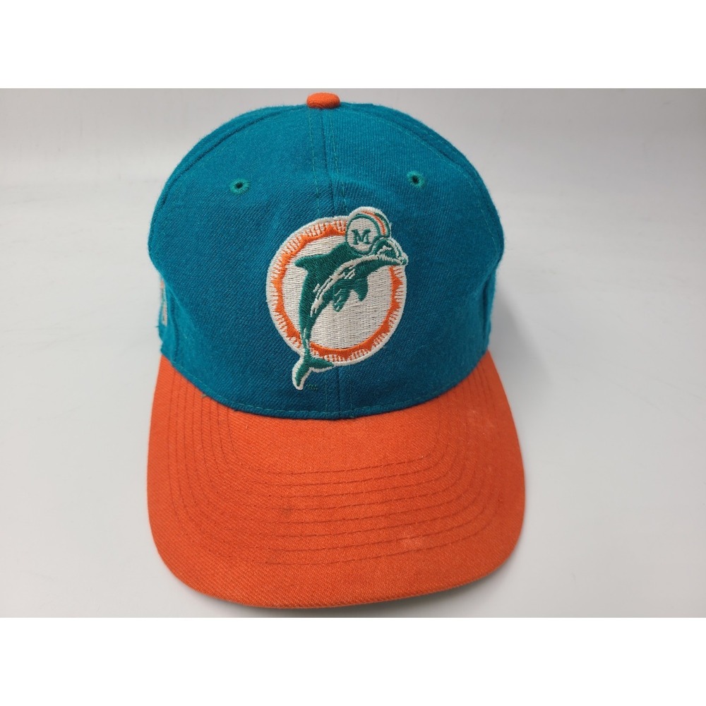 Vintage Miami Dolphins American Needle Blockhead Snapback Hat Cap Wool NFL Aqua